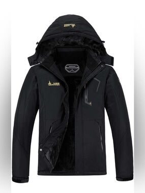 Moerdeng Men's medium Snow Jacket in black